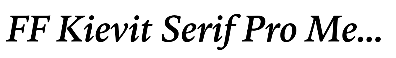 FF Kievit Serif Pro Medium Italic